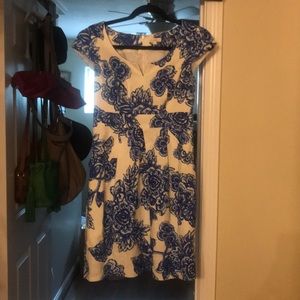 Shoshanna blue and white floral dress!